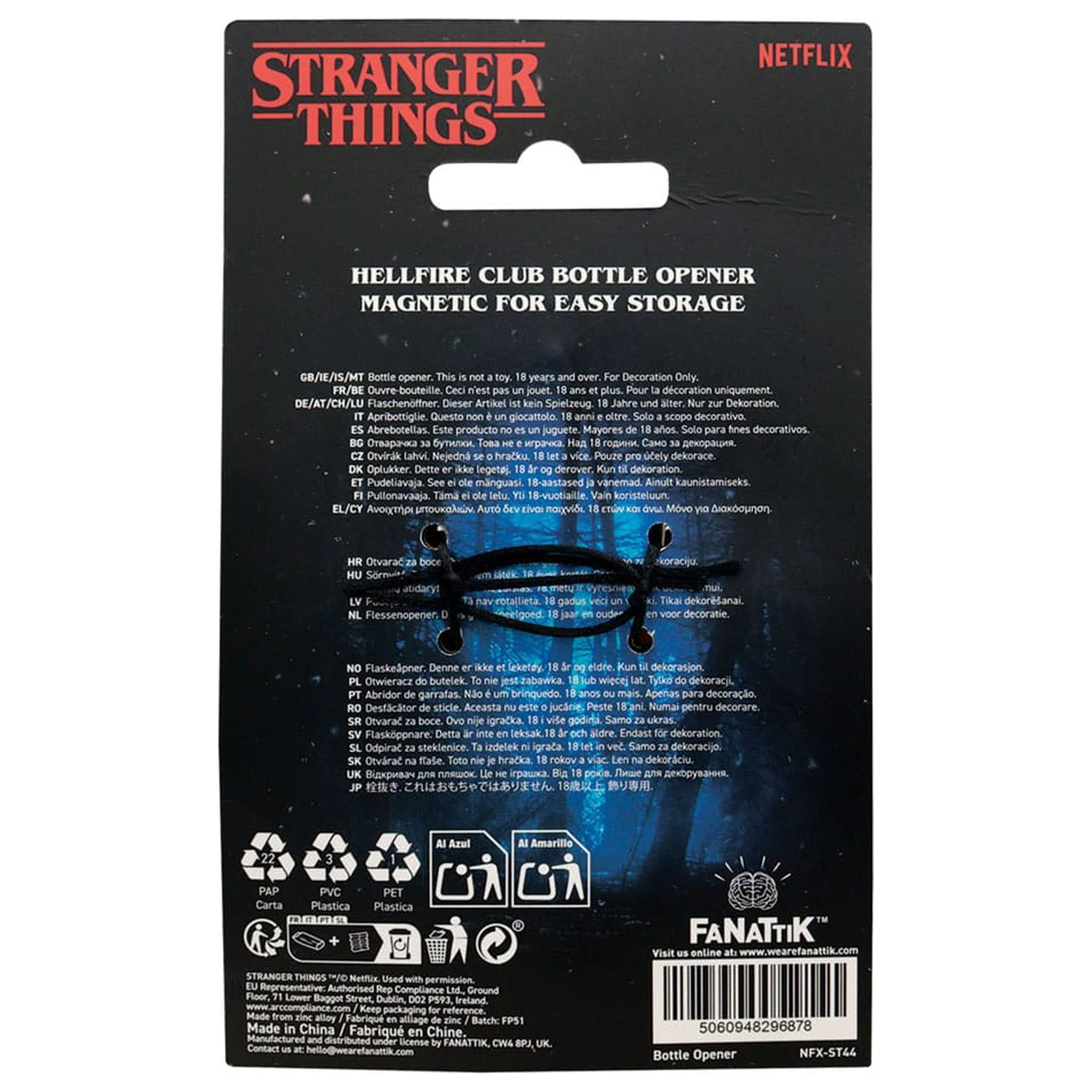 Stranger Things Otvarač za boce Hellfire Club fotografija proizvoda