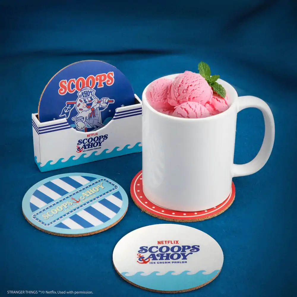 Stranger Things Scoops Ahoy podmetači, pakiranje od 4 komada fotografija proizvoda