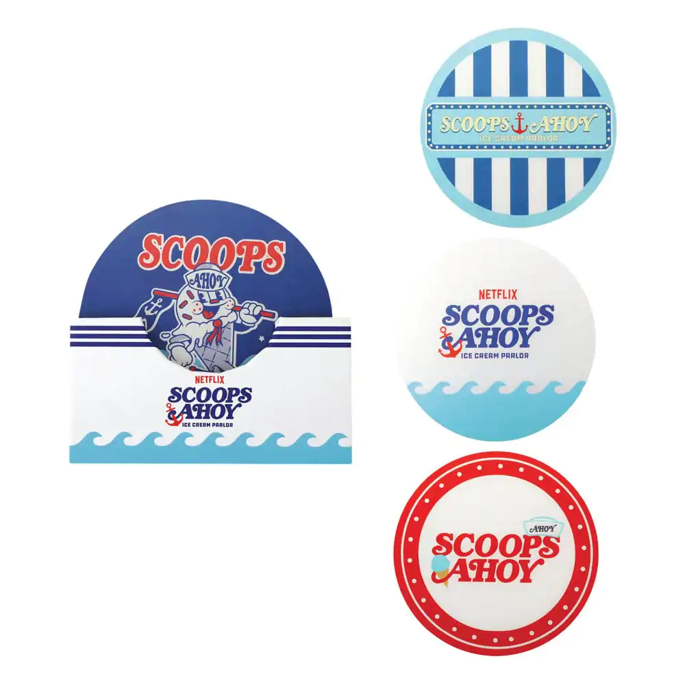 Stranger Things Scoops Ahoy podmetači, pakiranje od 4 komada fotografija proizvoda
