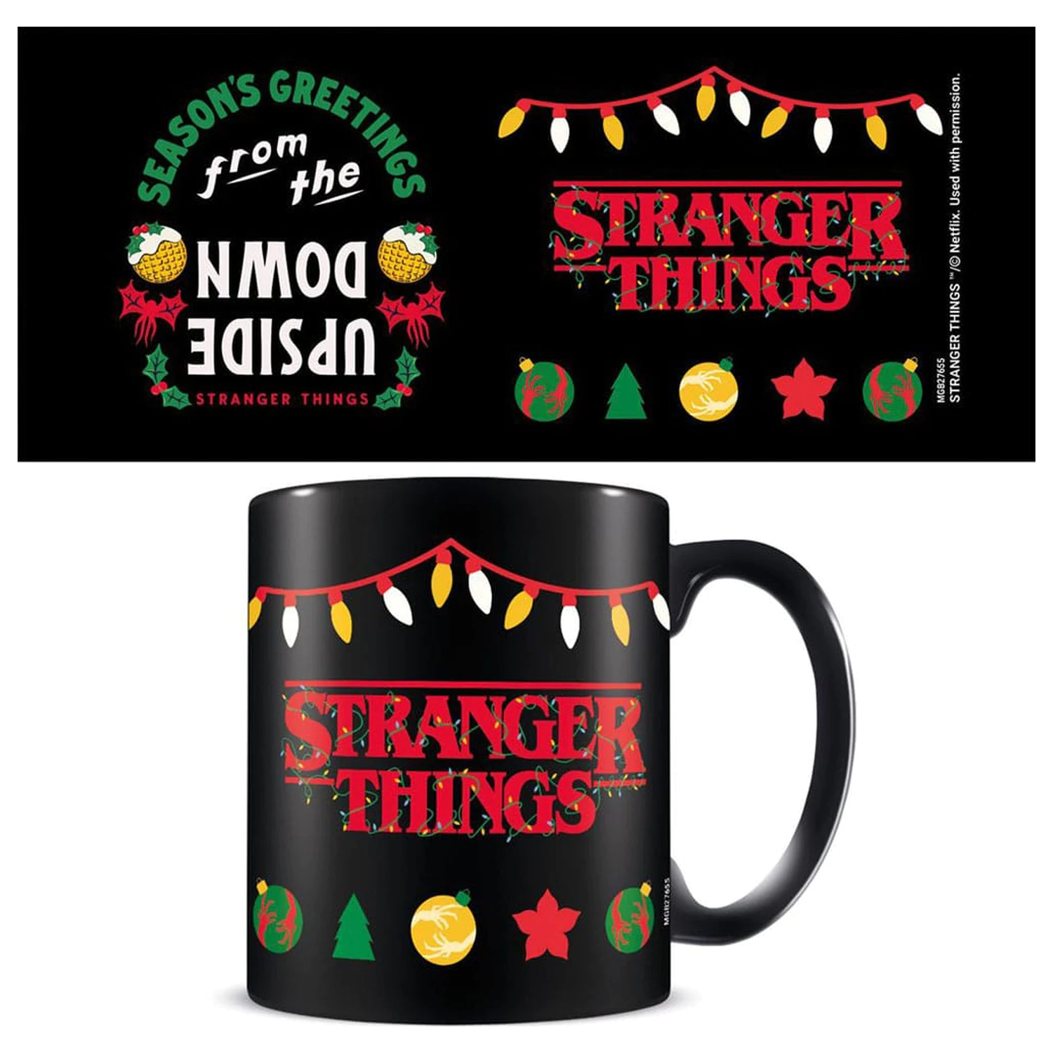 Stranger Things Šalica Seasons Greetings Upside Down fotografija proizvoda