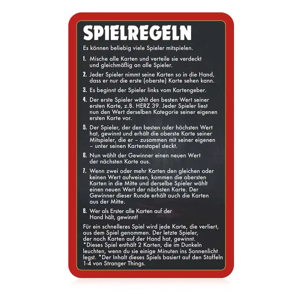 Stranger Things kartaška igra Top Trumps Collectables *njemačka verzija* fotografija proizvoda