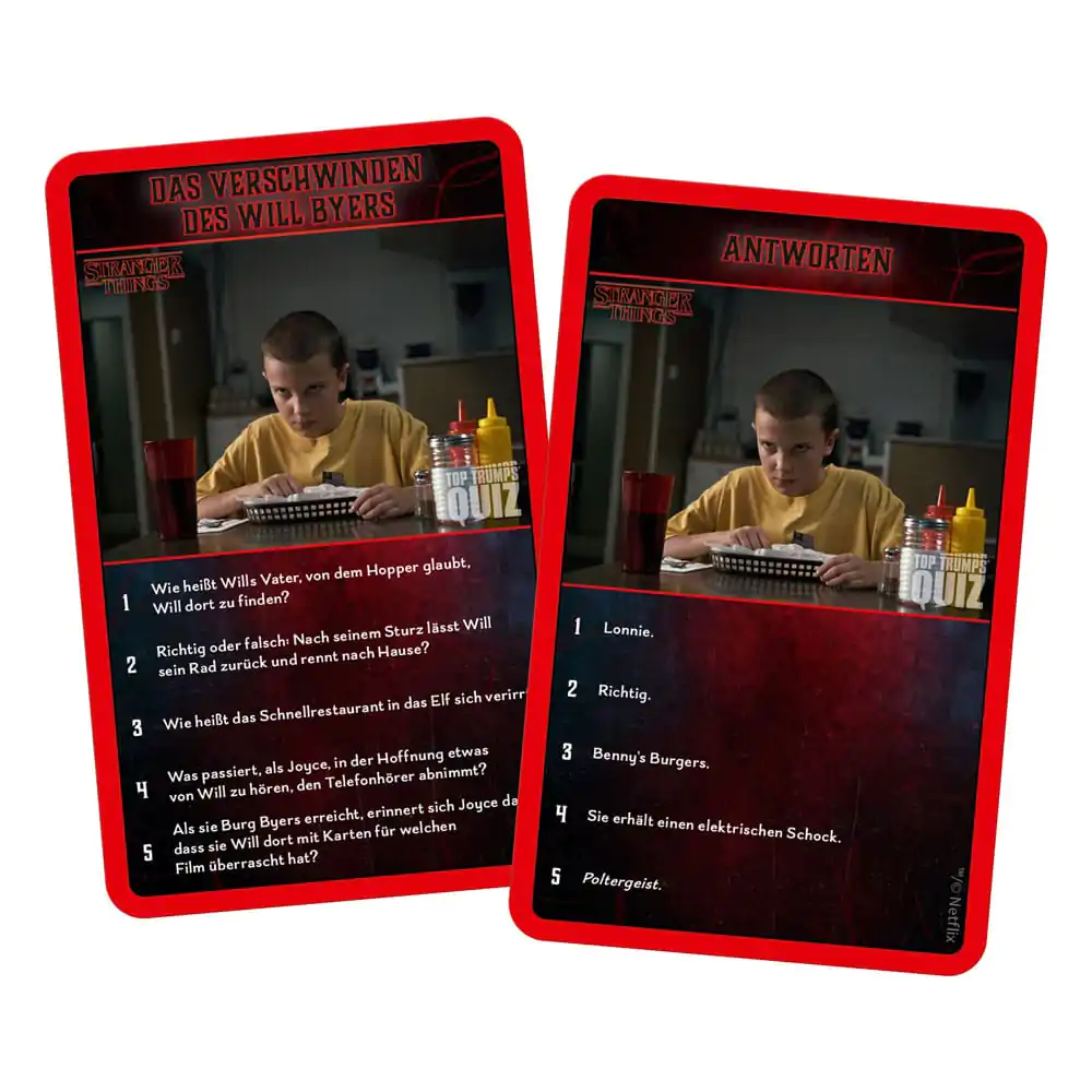 Stranger Things kartaška igra Top Trumps Quiz *Njemačka verzija* fotografija proizvoda