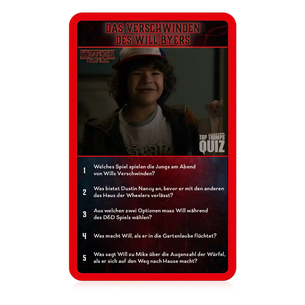 Stranger Things kartaška igra Top Trumps Quiz *Njemačka verzija* fotografija proizvoda