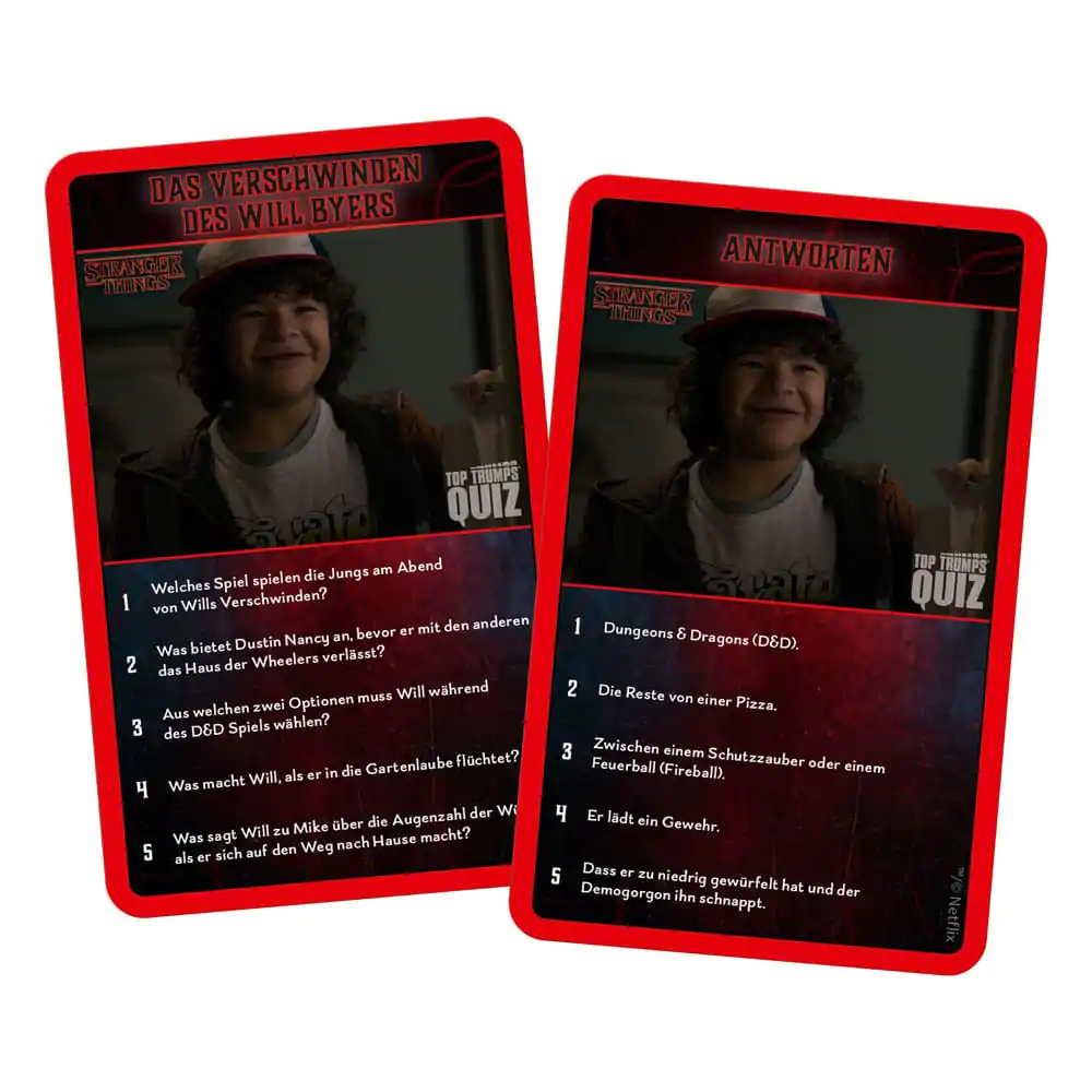 Stranger Things kartaška igra Top Trumps Quiz *Njemačka verzija* fotografija proizvoda