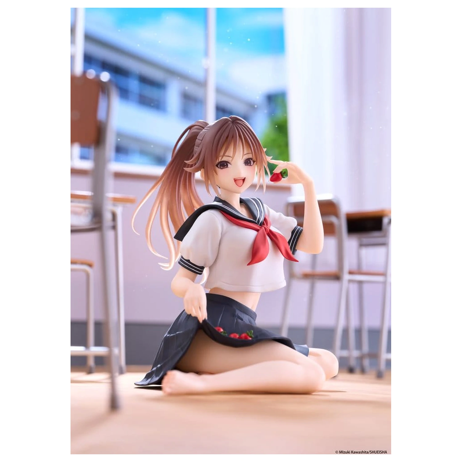 Strawberry 100% Desktop Cute PVC figura Satsuki Kitaoji (School uniform Ver.) 18 cm fotografija proizvoda