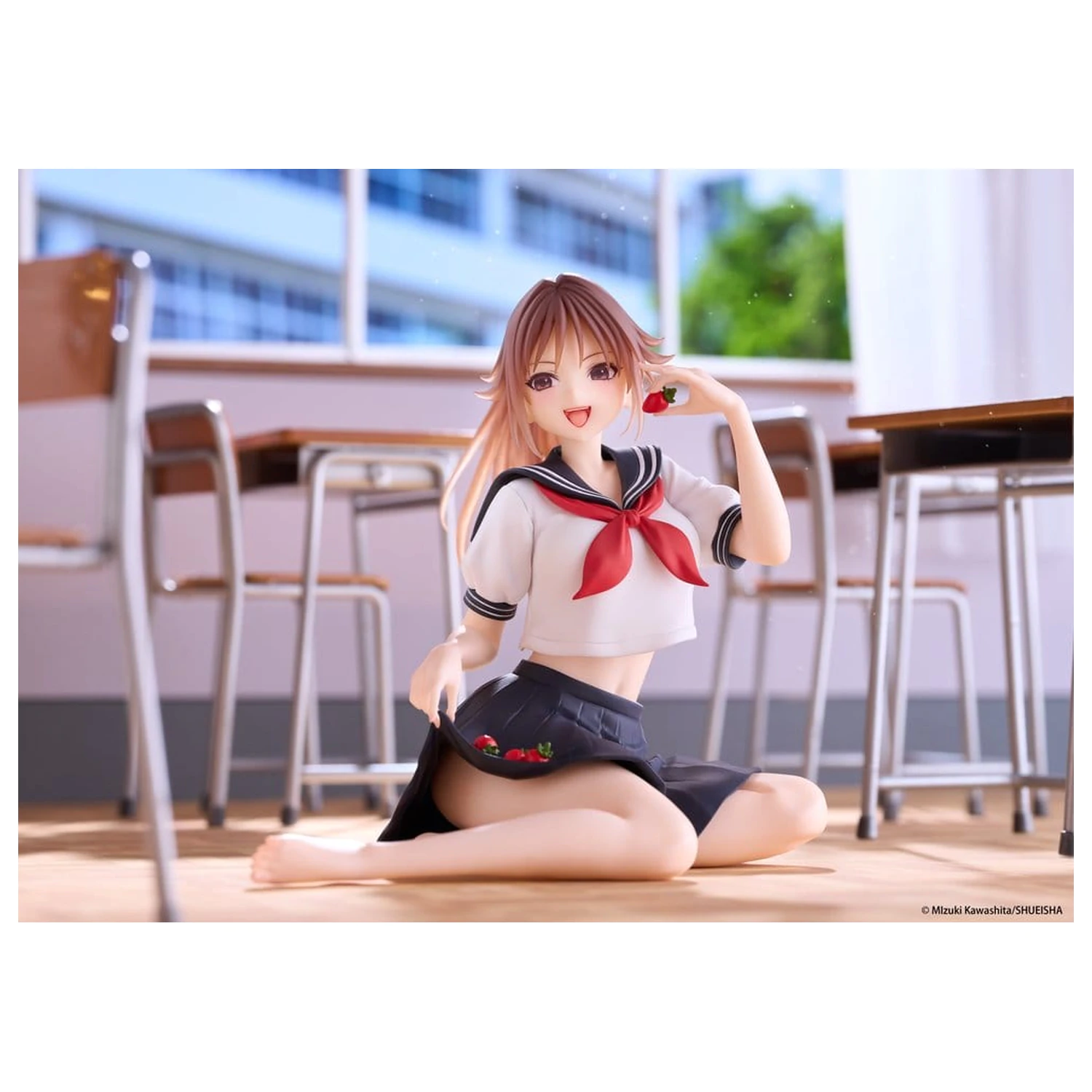 Strawberry 100% Desktop Cute PVC figura Satsuki Kitaoji (School uniform Ver.) 18 cm fotografija proizvoda