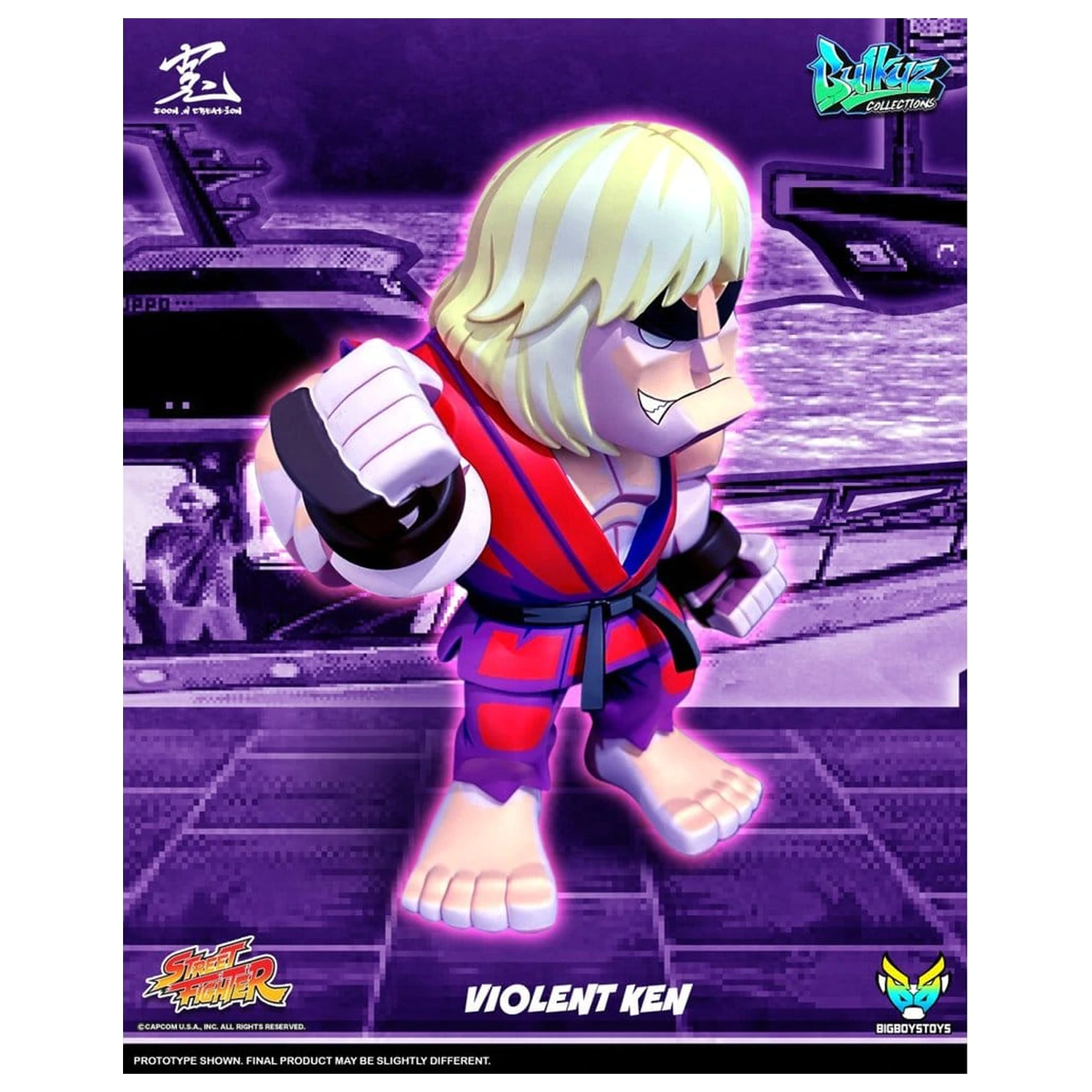 Street Fighter Bulkyz Vinyl Figura Violent Ken 30 cm fotografija proizvoda