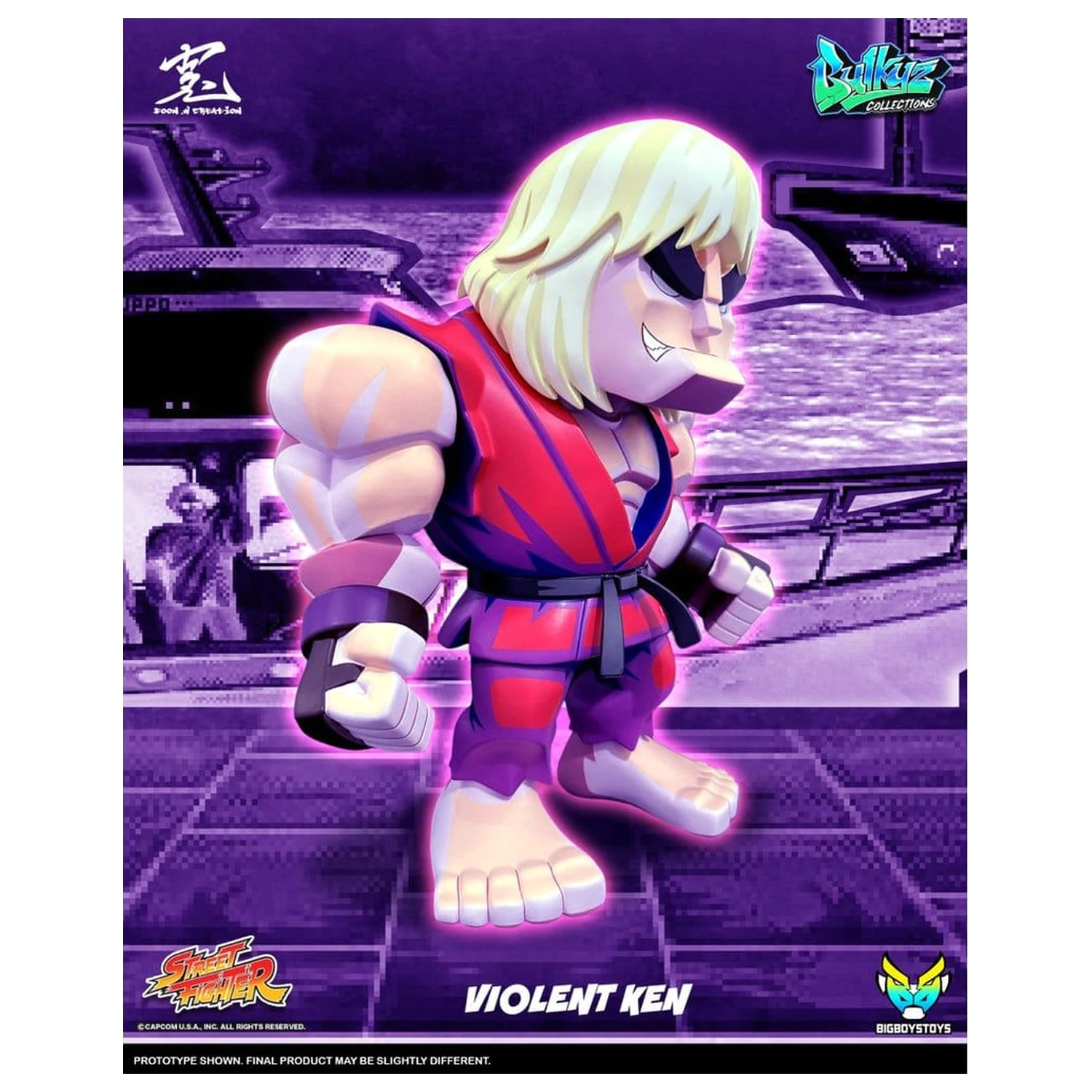 Street Fighter Bulkyz Vinyl Figura Violent Ken 30 cm fotografija proizvoda