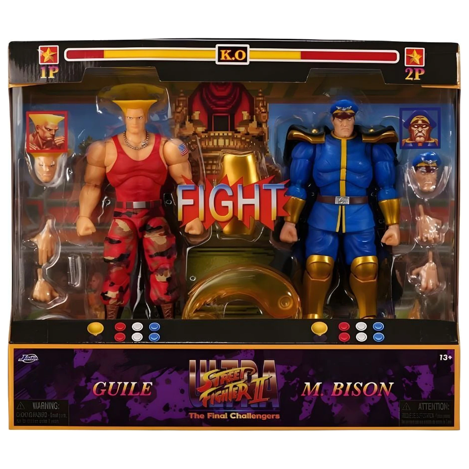 Street Fighter II Guile y Bison pakiranje od 2 figure 15 cm fotografija proizvoda