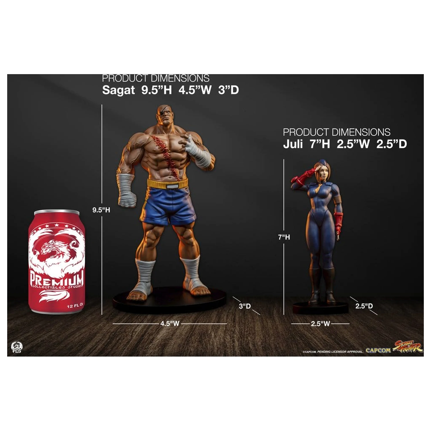 Street Fighter Street Jam statue 1/10 Sagat & Juli 24 cm fotografija proizvoda