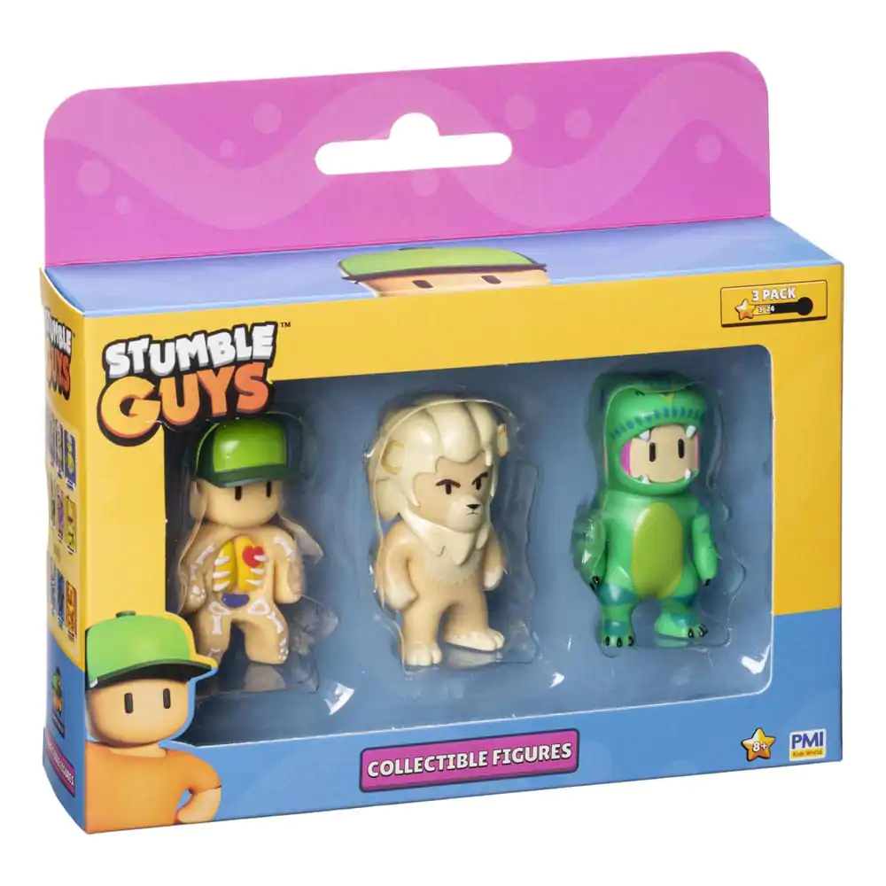 Stumble Guys: Wave 2 kolekcionarske figure u kutiji s prozorom od 3 figure Inside Out + Kiara + T-Rex Guy fotografija proizvoda