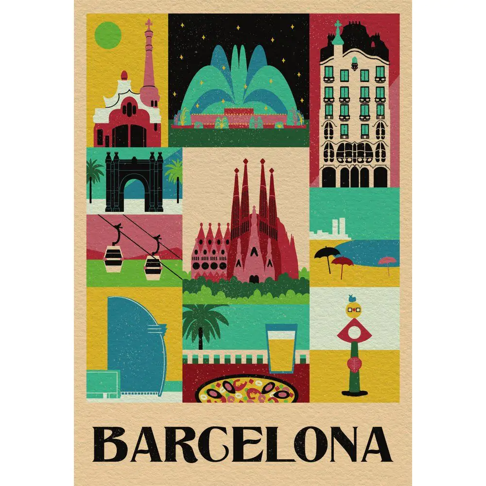 Puzzle Stil u Gradu Barcelona 1000 kom fotografija proizvoda