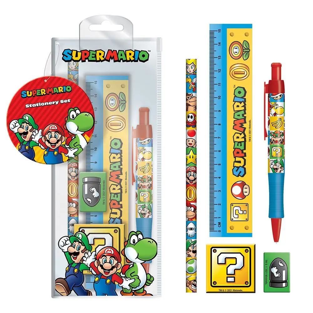 Super Mario set od 5 dijelova uredskog pribora fotografija proizvoda