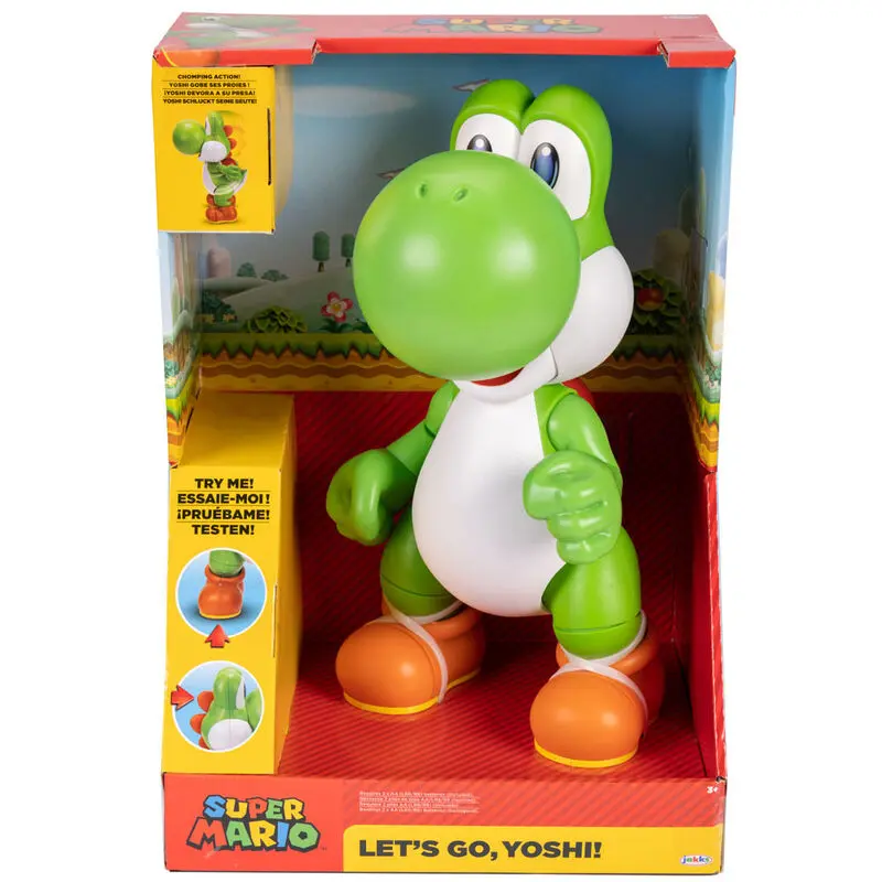 World of Nintendo Govoreća akcijska figura Let's Go! Yoshi! 36 cm fotografija proizvoda