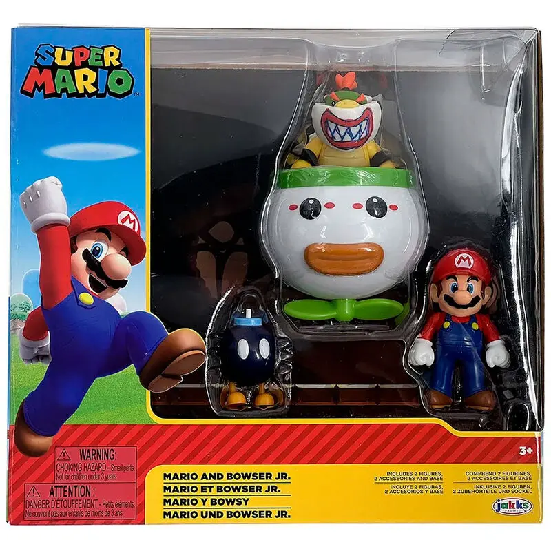 Super Mario Bros Mario i Bowser Jr. blister figure 6 cm fotografija proizvoda