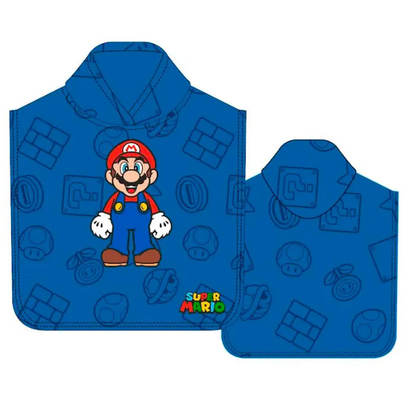 Super Mario Bros Mario microfibre poncho ručnik fotografija proizvoda