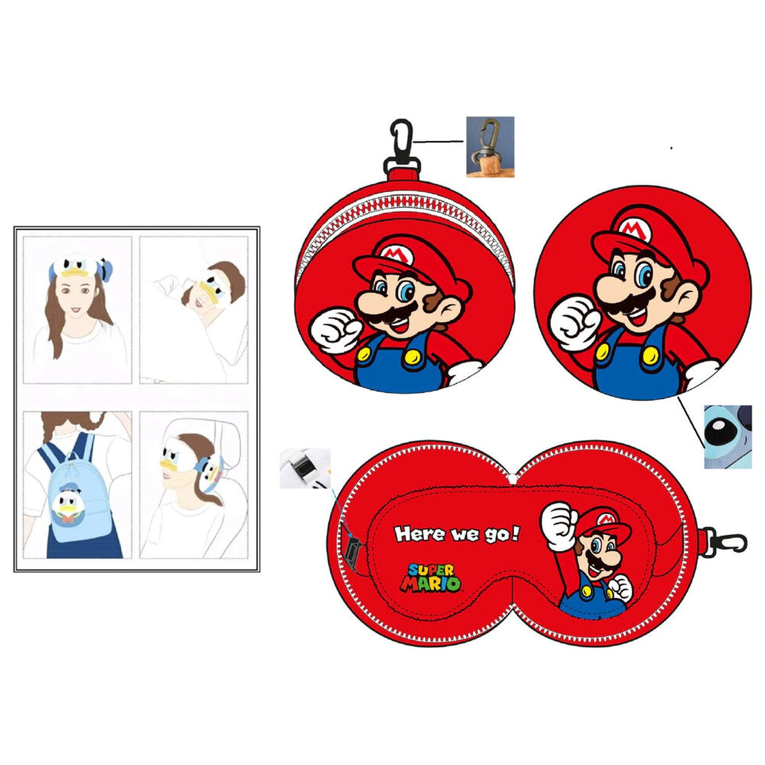 Super Mario Bros putni jastuk + maska fotografija proizvoda