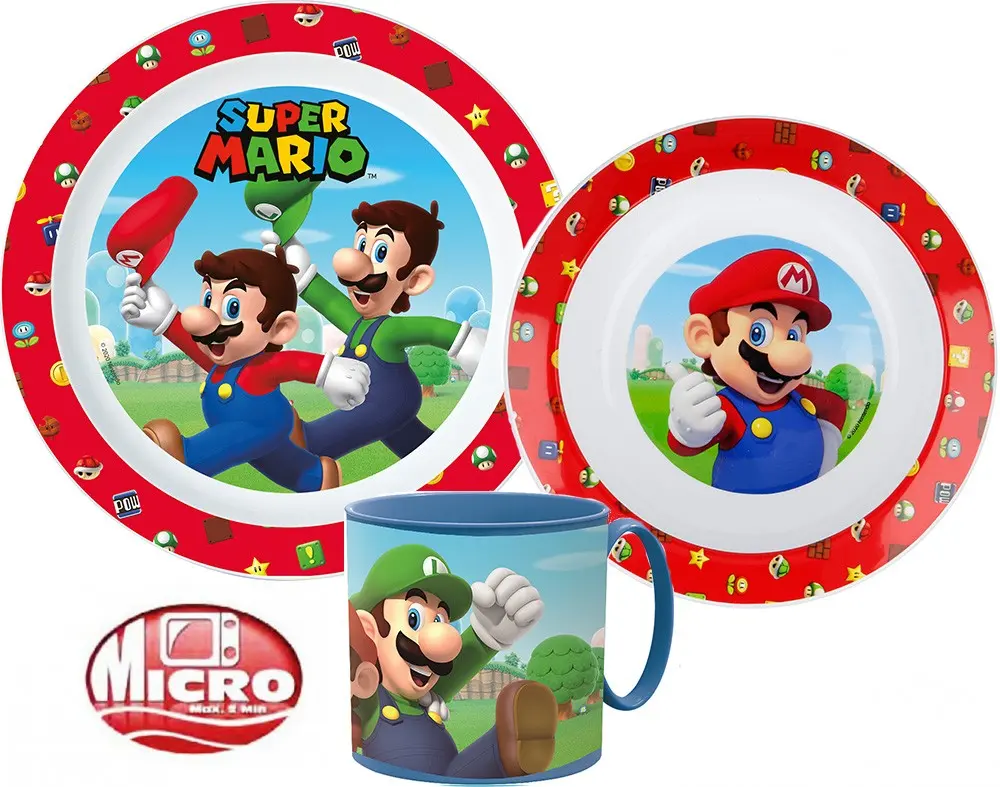 Super Mario set posuđa, set mikro plastike fotografija proizvoda