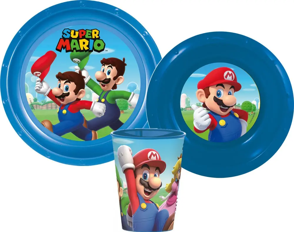 Super Mario Set za jelo, plastični set fotografija proizvoda