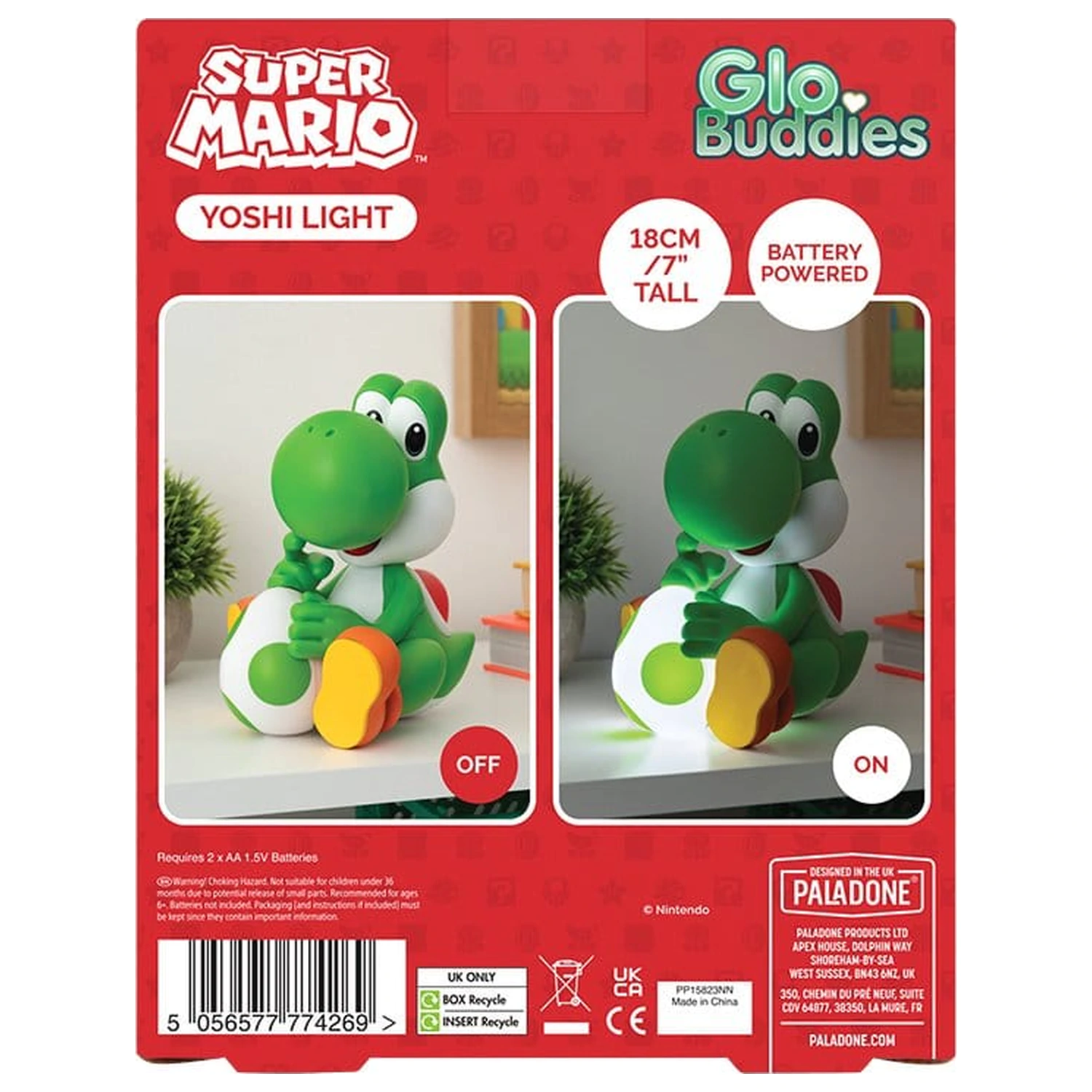 Super Mario GloBuddies Svjetleći Yoshi 18 cm fotografija proizvoda