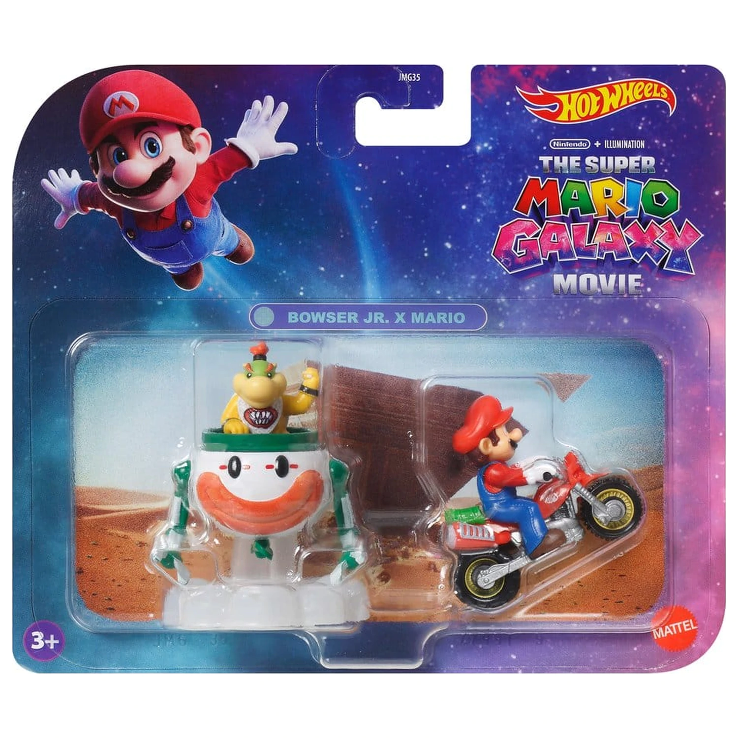 Super Mario Hot Wheels Die-Cast Vozila Paket od 2 komada 1/64 Mario & Bowser Jr. fotografija proizvoda