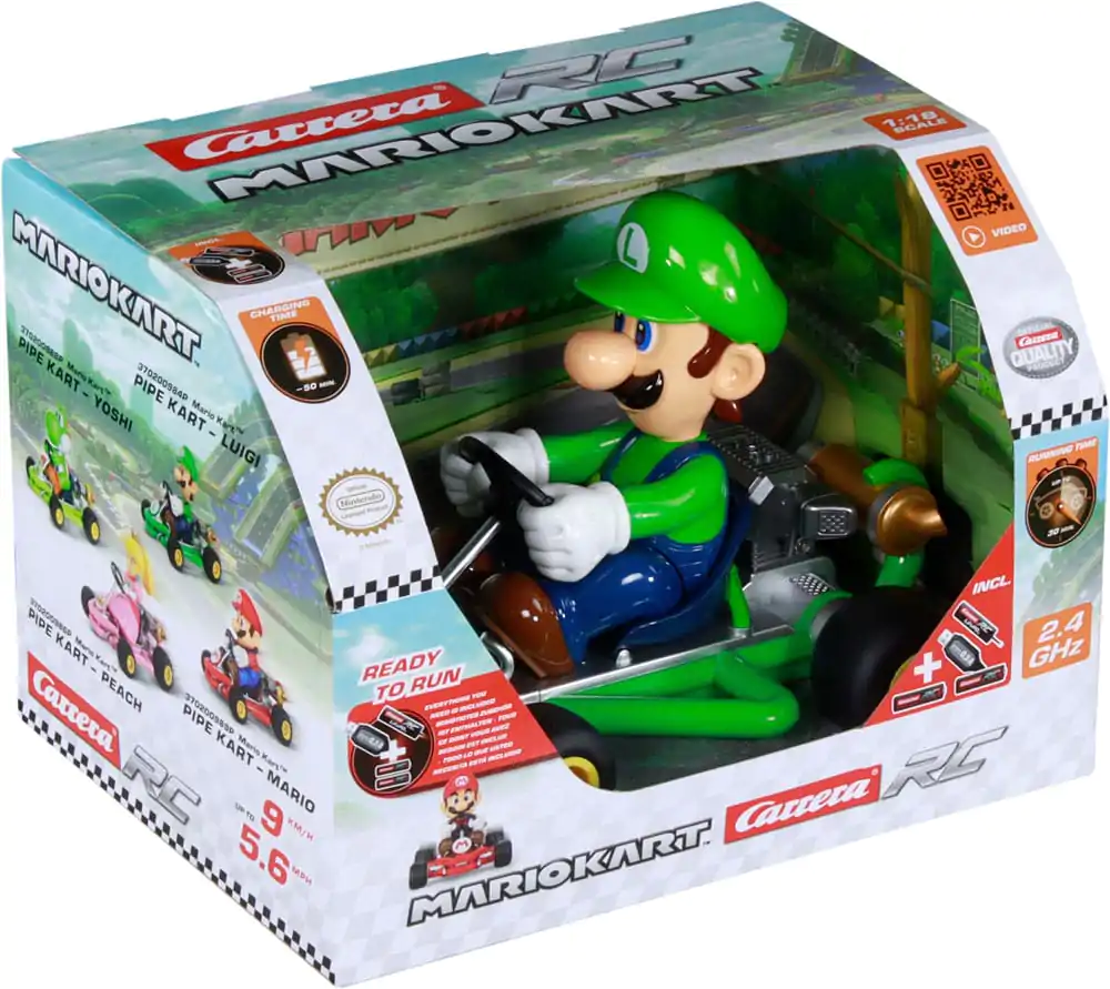Super Mario Kart RC automobil na daljinsko upravljanje 1/18 2,4GHz Pipe Kart Luigi fotografija proizvoda