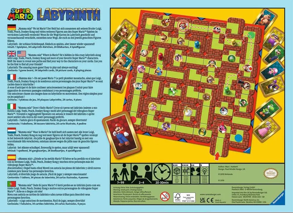 Super Mario Društvena igra Labyrinth fotografija proizvoda