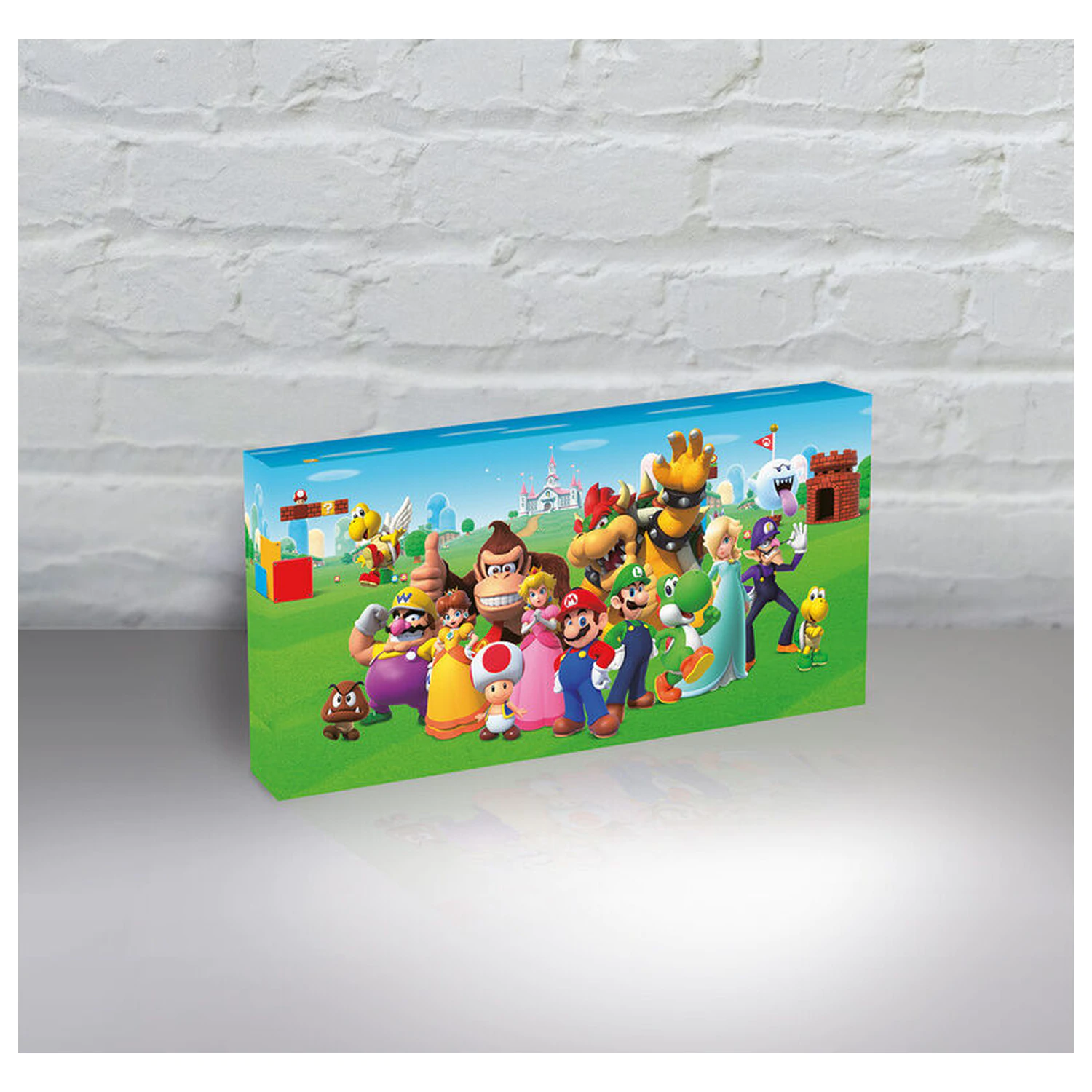 Super Mario osvijetljena slika na platnu fotografija proizvoda