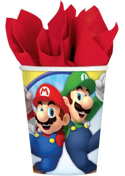 Super Mario papirnata čaša 8 komada 250 ml fotografija proizvoda