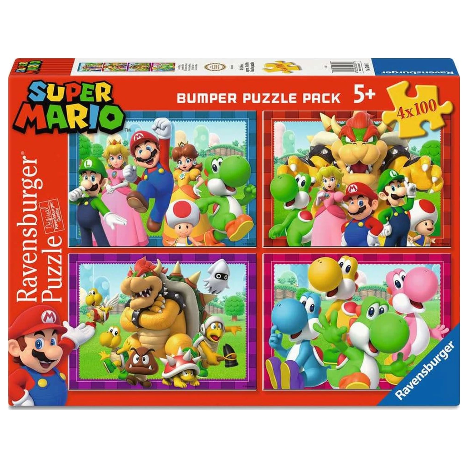 Super Mario Puzzle 4-Pack Vrijeme je za Marija! (4x100 komada) fotografija proizvoda