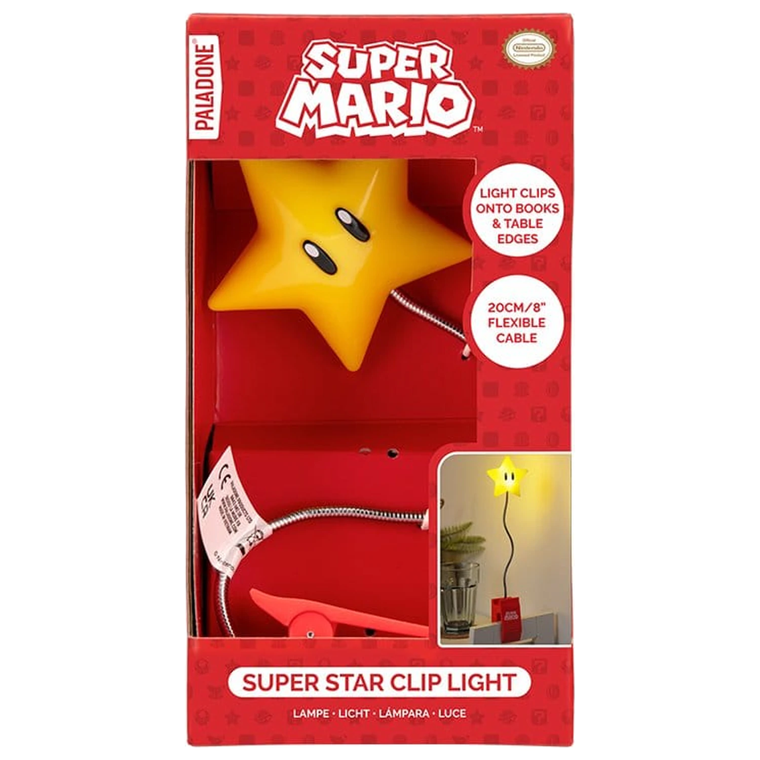 Super Mario svjetleća Super Star kopča 33 cm fotografija proizvoda
