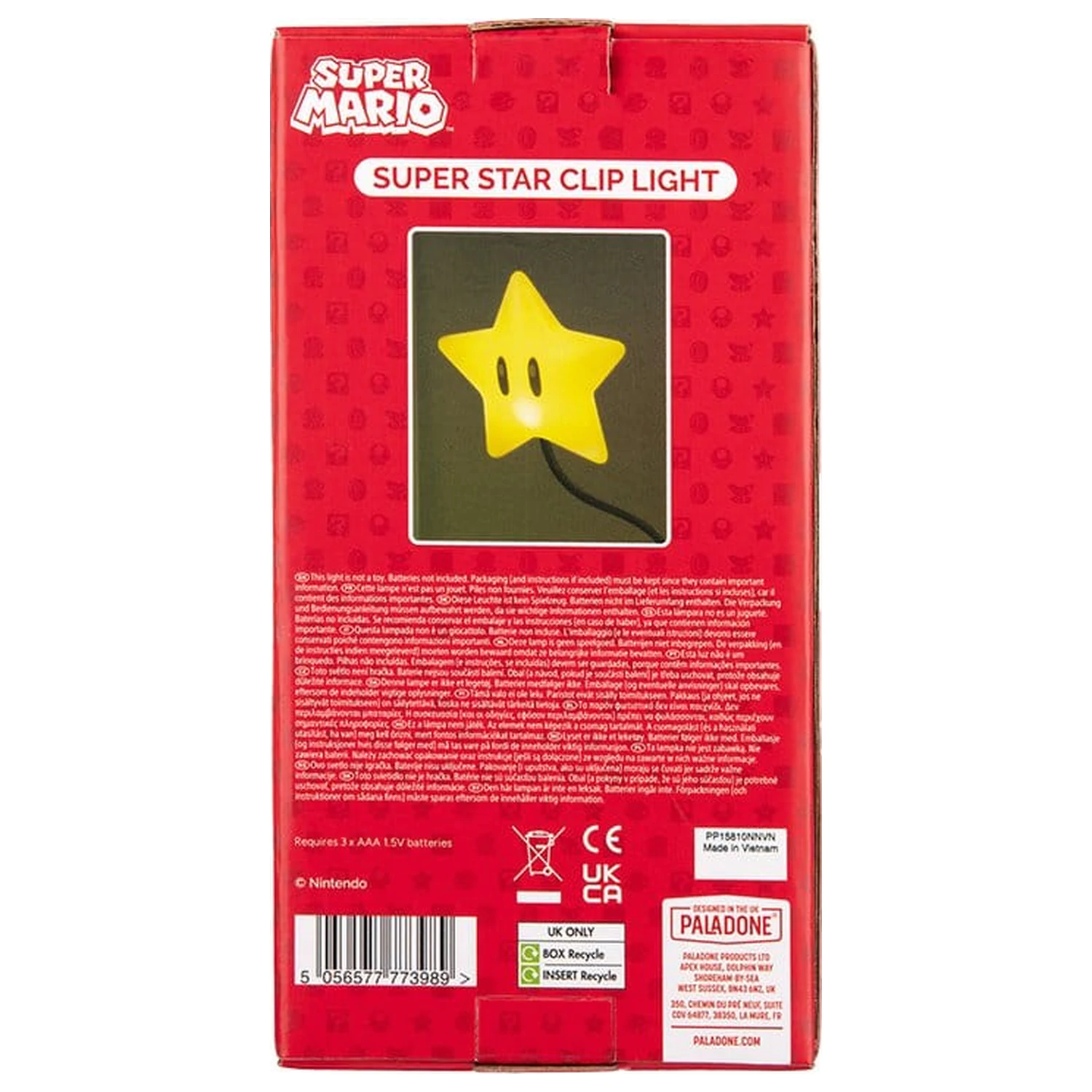 Super Mario svjetleća Super Star kopča 33 cm fotografija proizvoda