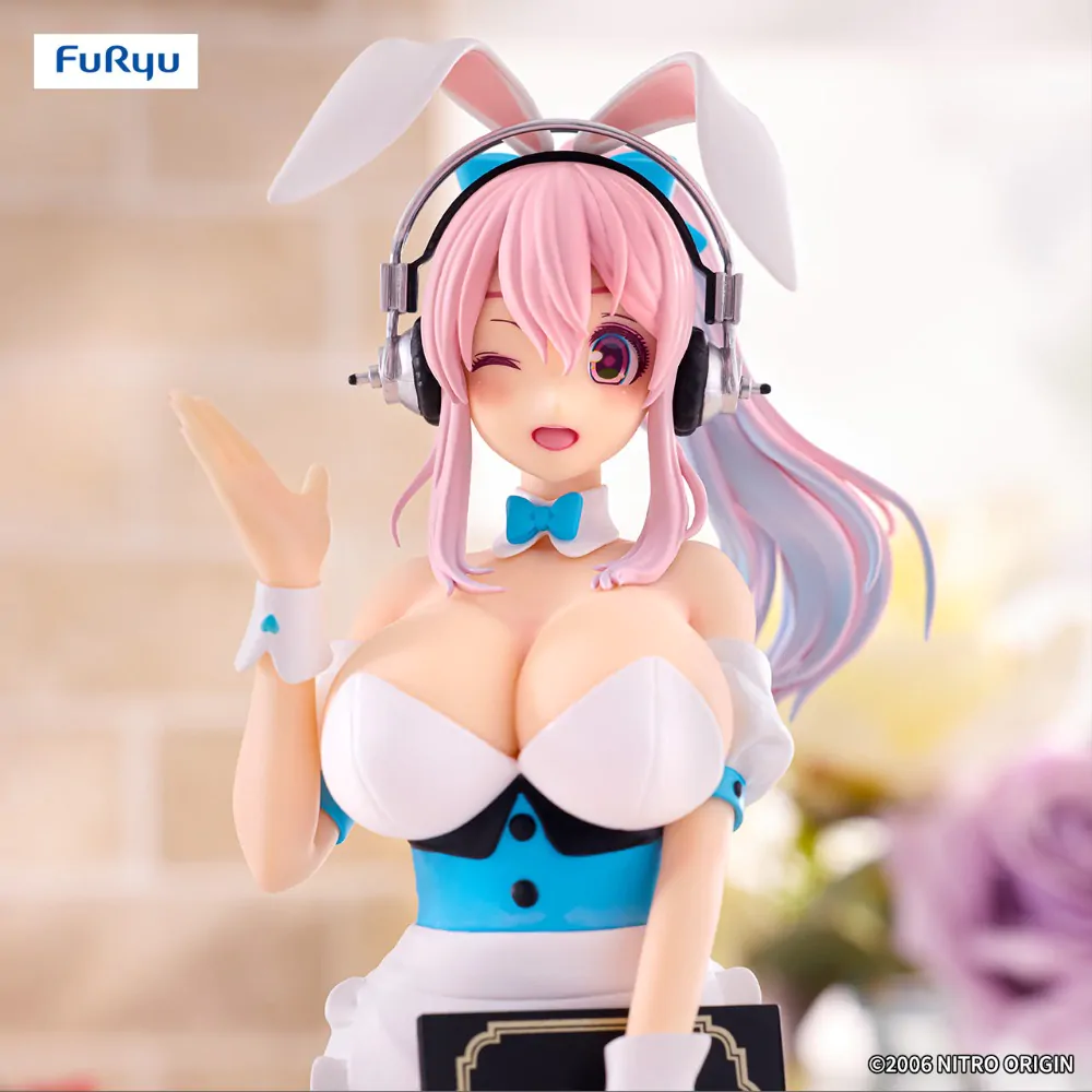 Super Sonico BiCute Bunnies PVC Kip Konobarica Svijetlo Plava Boja Ver. 28 cm fotografija proizvoda