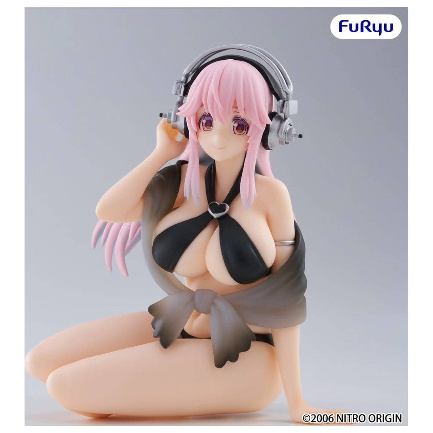 Super Sonico Noodle Stopper PVC kip Super Sonico Swimsuit Black Color Ver. 10 cm fotografija proizvoda