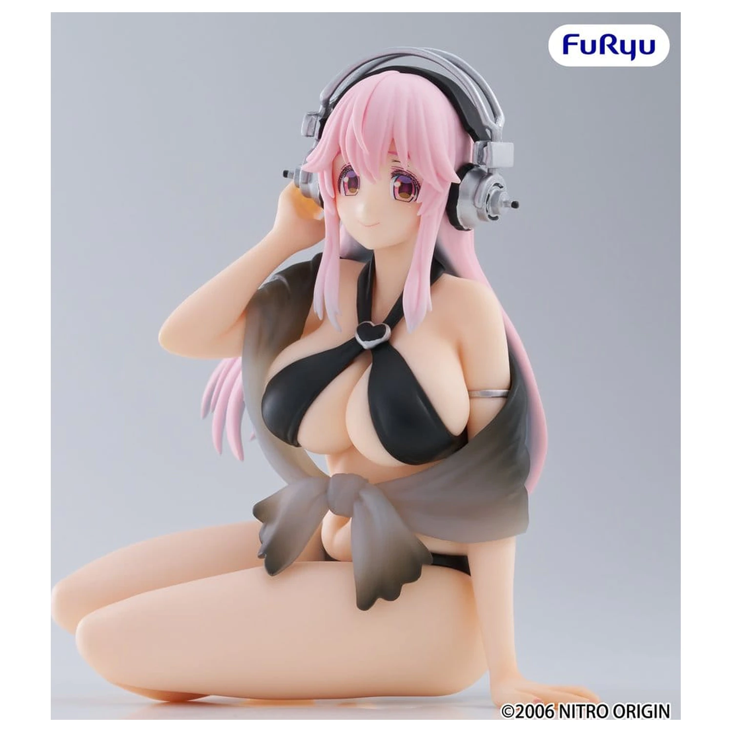 Super Sonico Noodle Stopper PVC kip Super Sonico Swimsuit Black Color Ver. 10 cm fotografija proizvoda