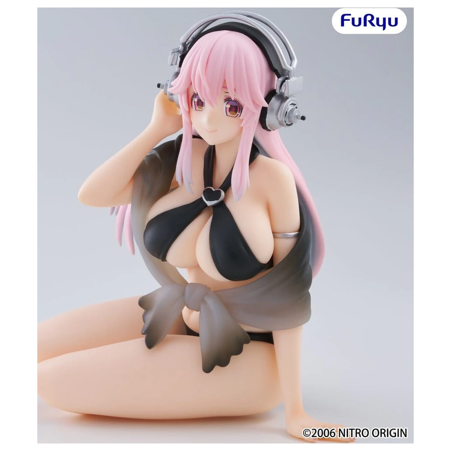 Super Sonico Noodle Stopper PVC kip Super Sonico Swimsuit Black Color Ver. 10 cm fotografija proizvoda