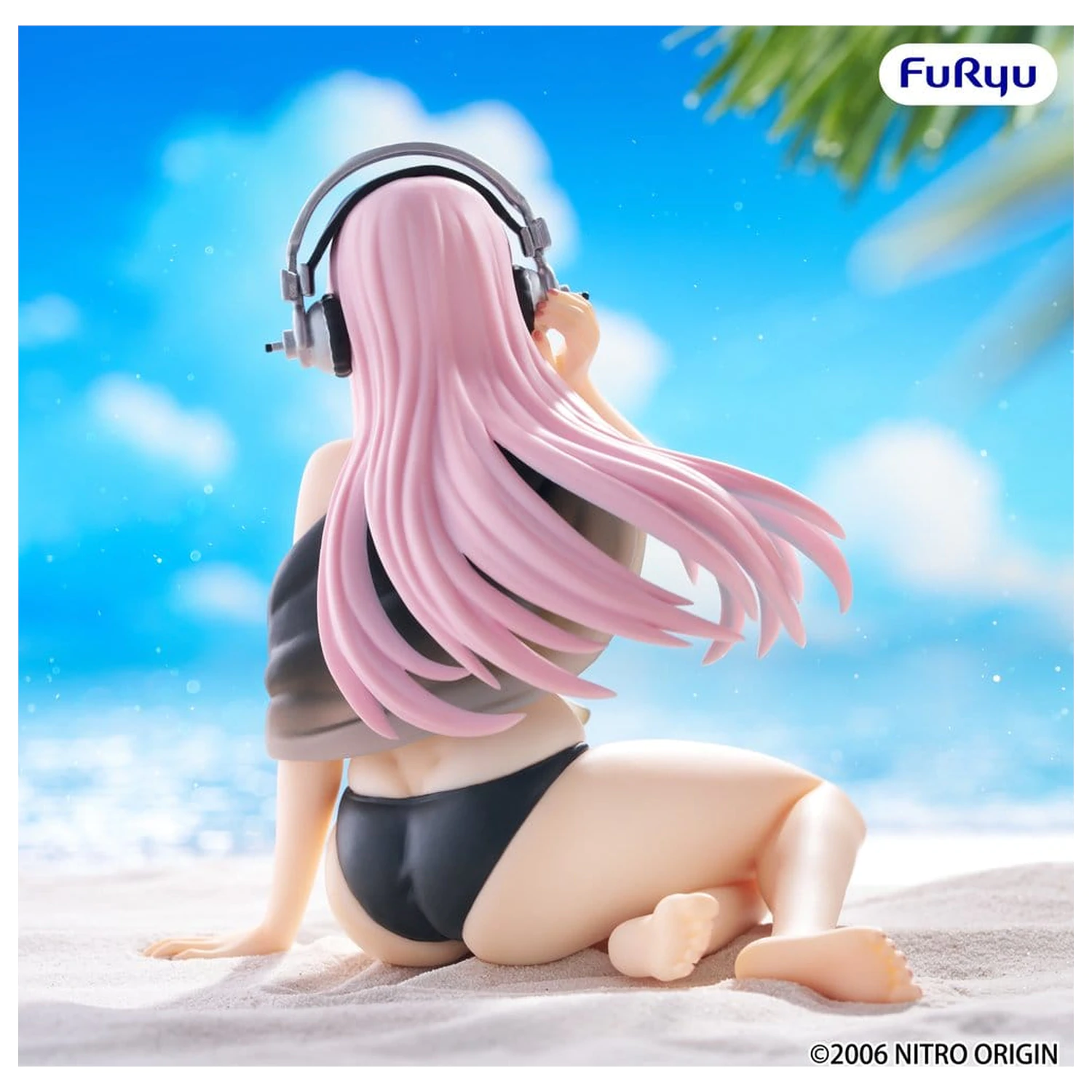 Super Sonico Noodle Stopper PVC kip Super Sonico Swimsuit Black Color Ver. 10 cm fotografija proizvoda