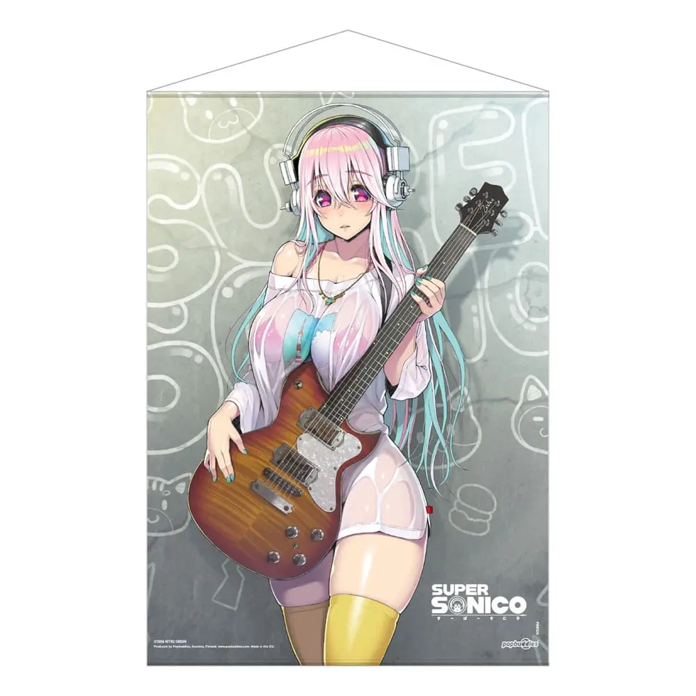 Super Sonico zidni svitak Super Sonico s gitarom 50 x 70 cm fotografija proizvoda