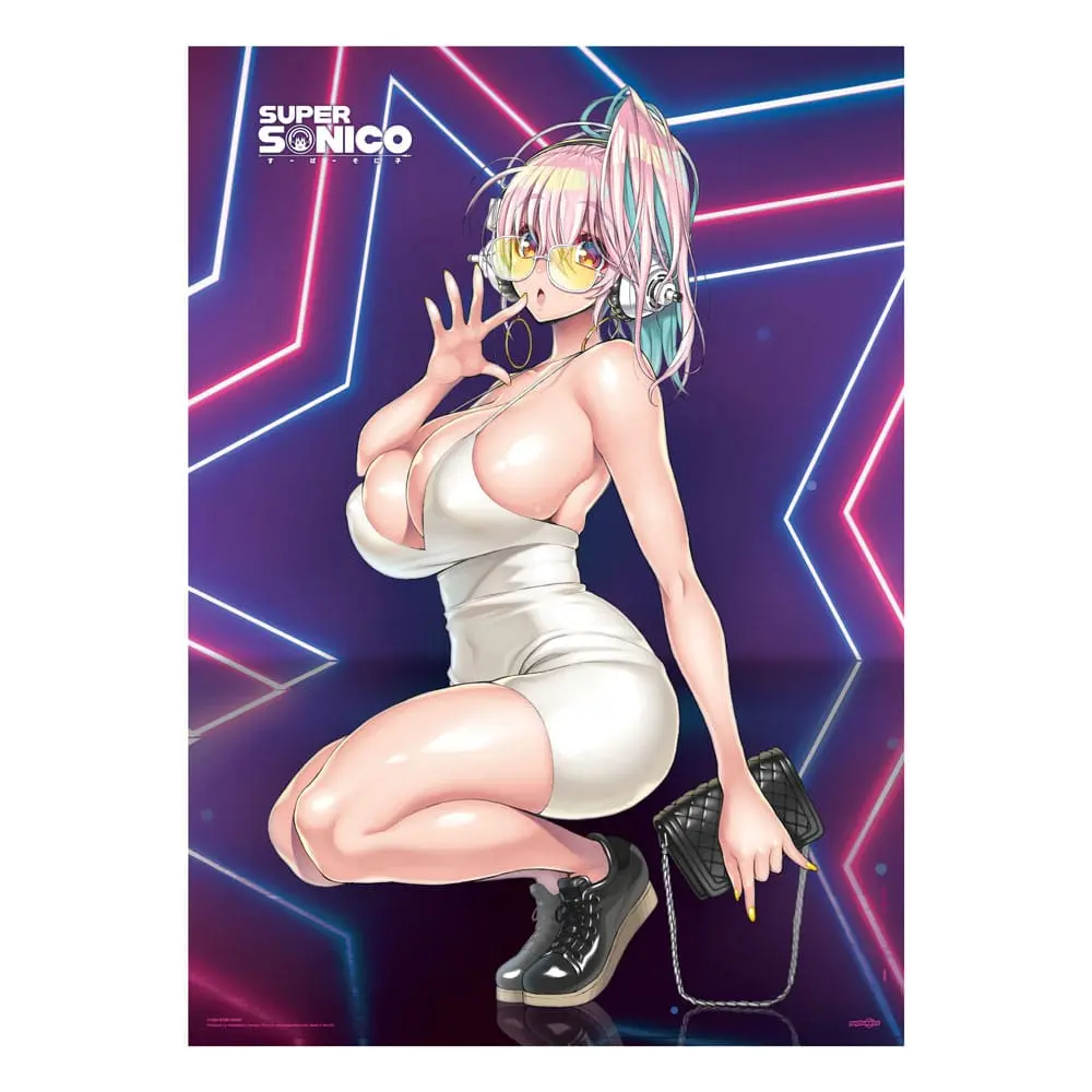 Super Sonico Wallscroll Poster od tkanine Super Star 84 x 118 cm fotografija proizvoda