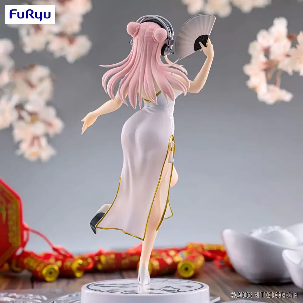 Super Sonico Trio-Try-iT PVC Kip White China Dress Ver. 21 cm fotografija proizvoda
