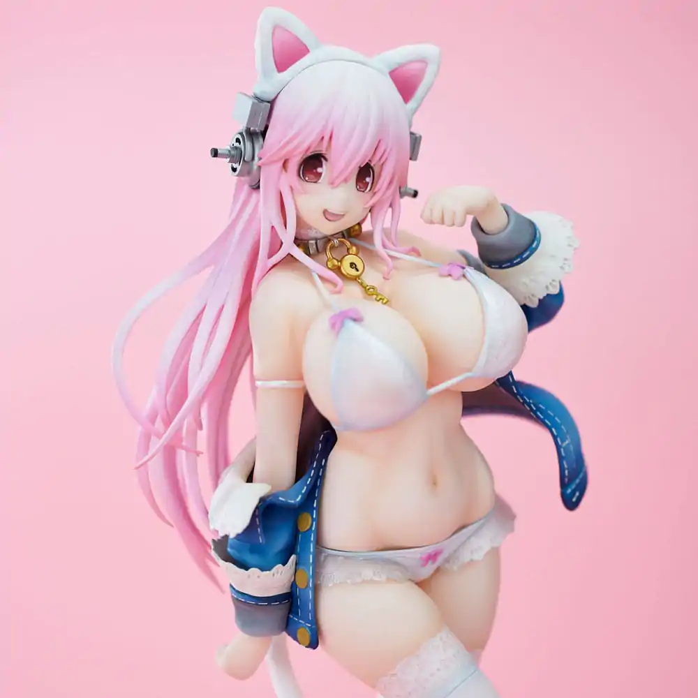 Super Sonico PVC statua Super Sonico White Cat Ver. 27 cm fotografija proizvoda