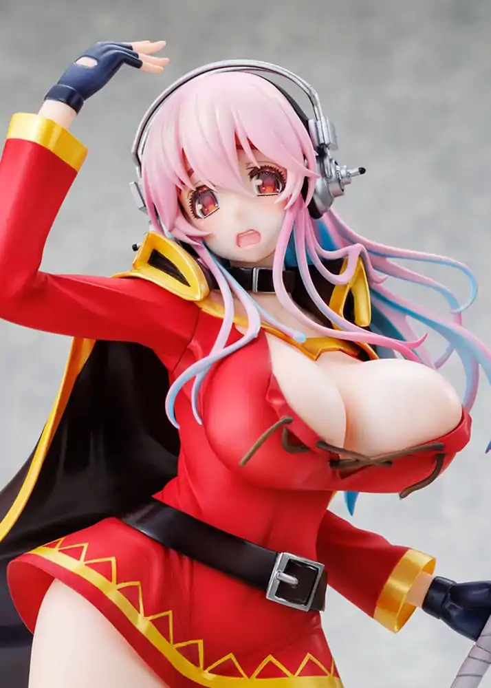 Super Sonico x Konosuba PVC kip 1/7 Super Sonico Megumin suradnička verzija 25 cm fotografija proizvoda
