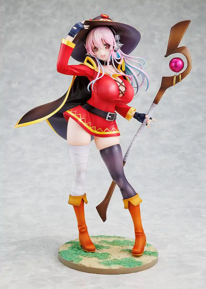 Super Sonico x Konosuba PVC kip 1/7 Super Sonico Megumin suradnička verzija 25 cm fotografija proizvoda