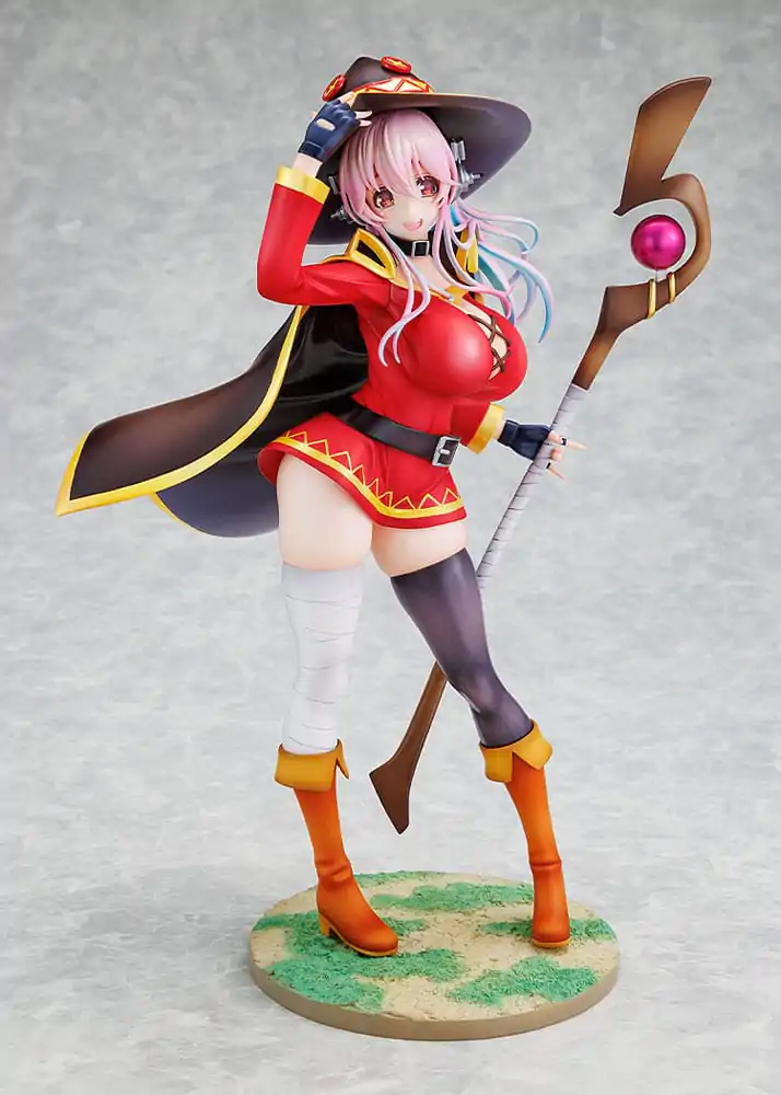 Super Sonico x Konosuba PVC kip 1/7 Super Sonico Megumin suradnička verzija 25 cm fotografija proizvoda