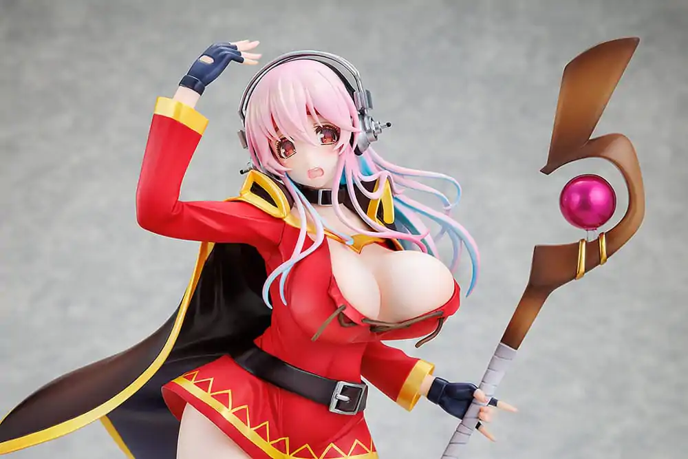 Super Sonico x Konosuba PVC kip 1/7 Super Sonico Megumin suradnička verzija 25 cm fotografija proizvoda