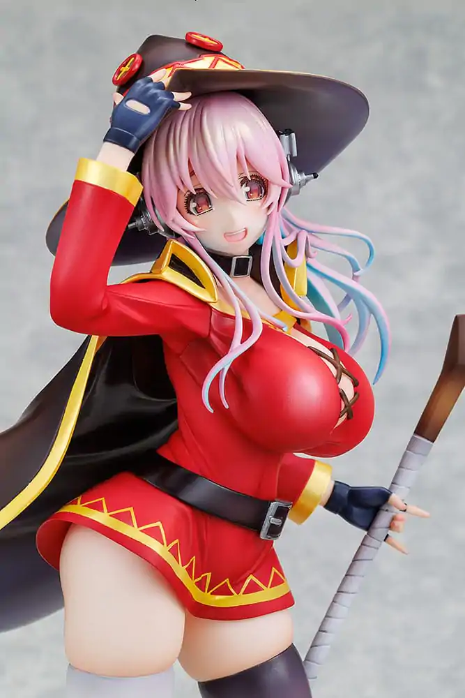 Super Sonico x Konosuba PVC kip 1/7 Super Sonico Megumin suradnička verzija 25 cm fotografija proizvoda