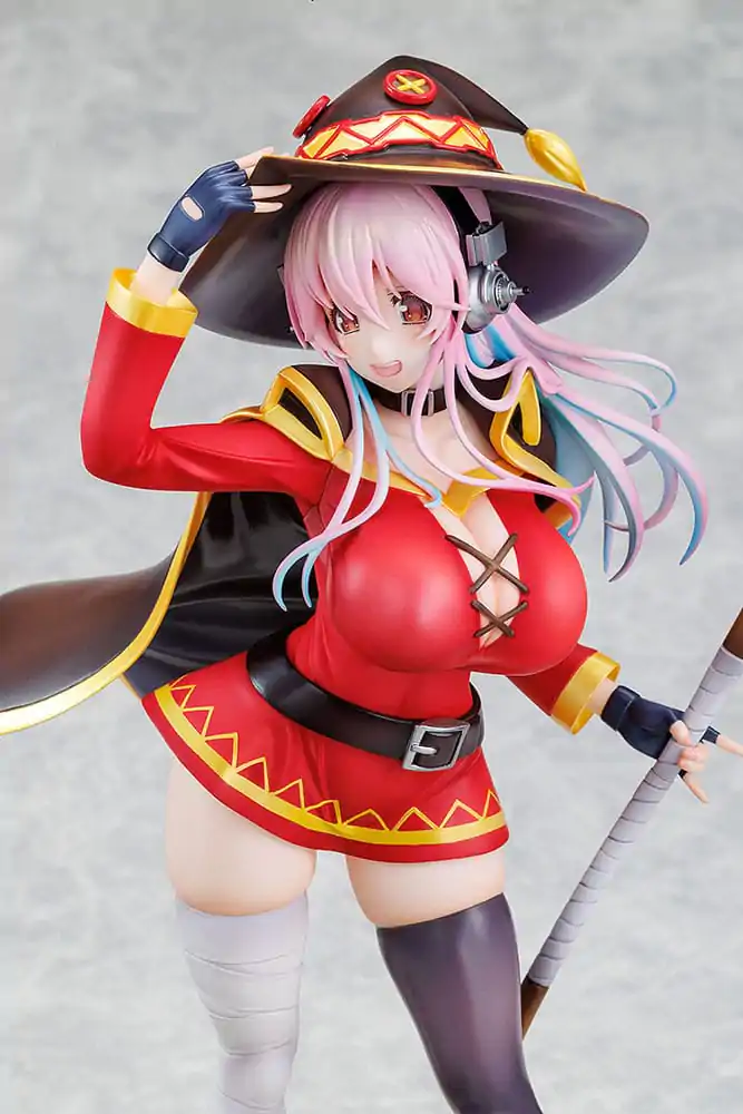 Super Sonico x Konosuba PVC kip 1/7 Super Sonico Megumin suradnička verzija 25 cm fotografija proizvoda