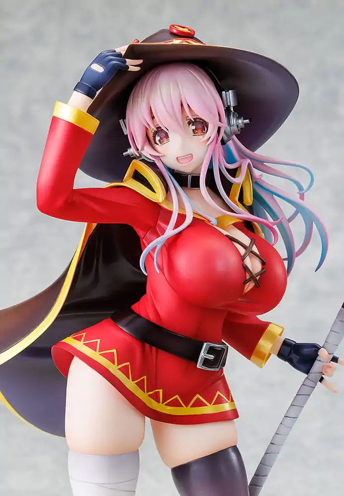 Super Sonico x Konosuba PVC kip 1/7 Super Sonico Megumin suradnička verzija 25 cm fotografija proizvoda