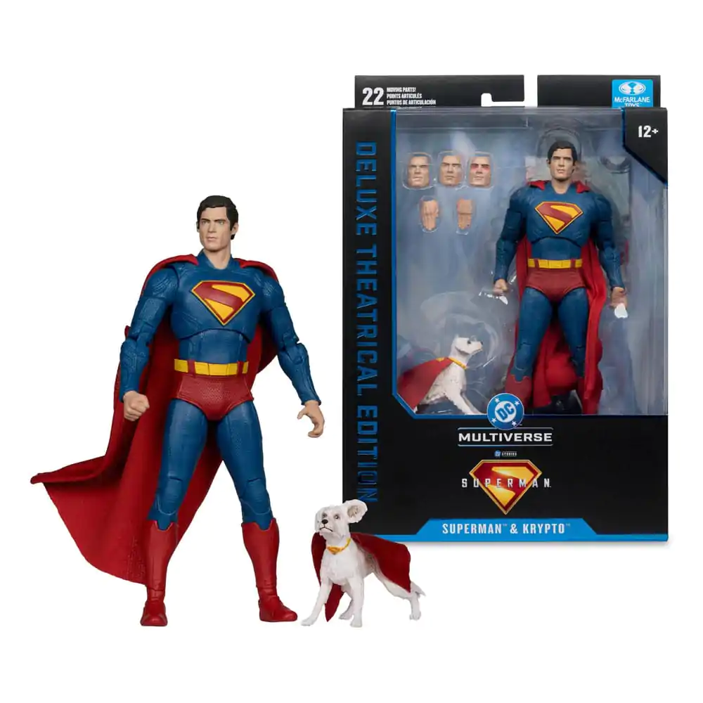 Superman (2025) DC Multiverse Deluxe akcijska figura Superman s Krypto the Super Dog 18 cm fotografija proizvoda