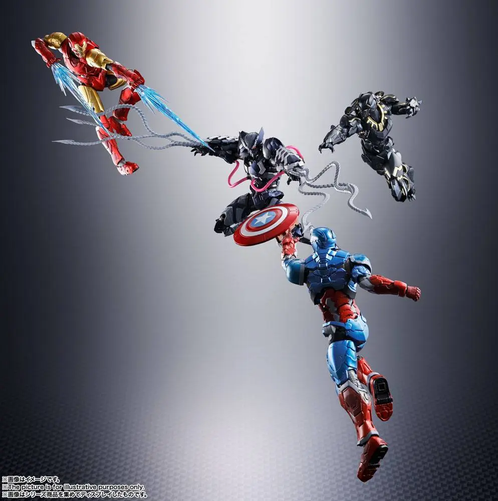 Tech-On Avengers S.H. Figuarts akcijska figura Venom Symbiote Wolverine 16 cm fotografija proizvoda